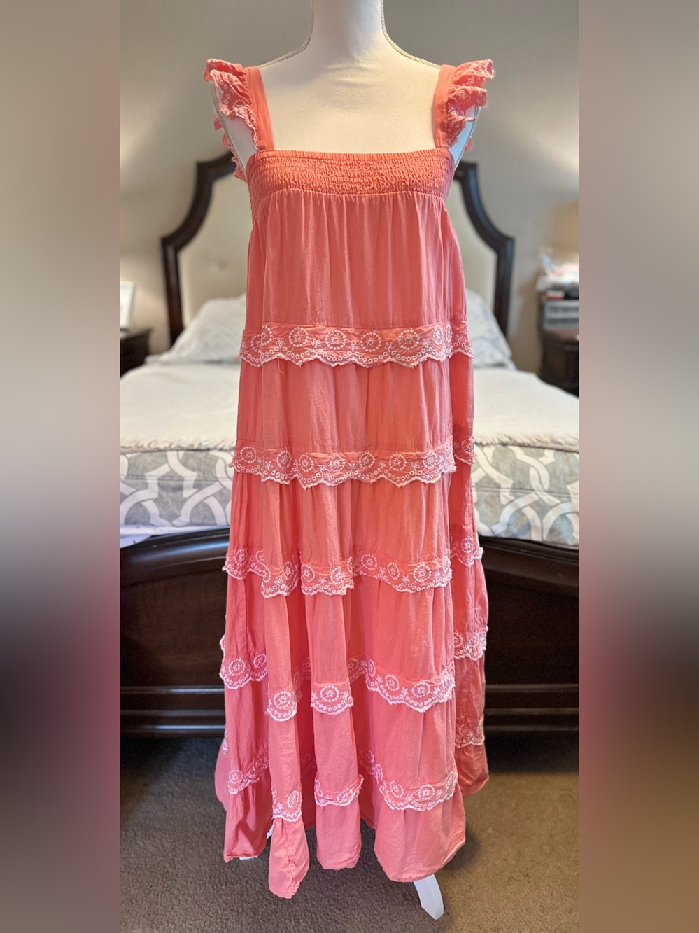 Meadow Rhodes Smocked Tiered Maxi Dress